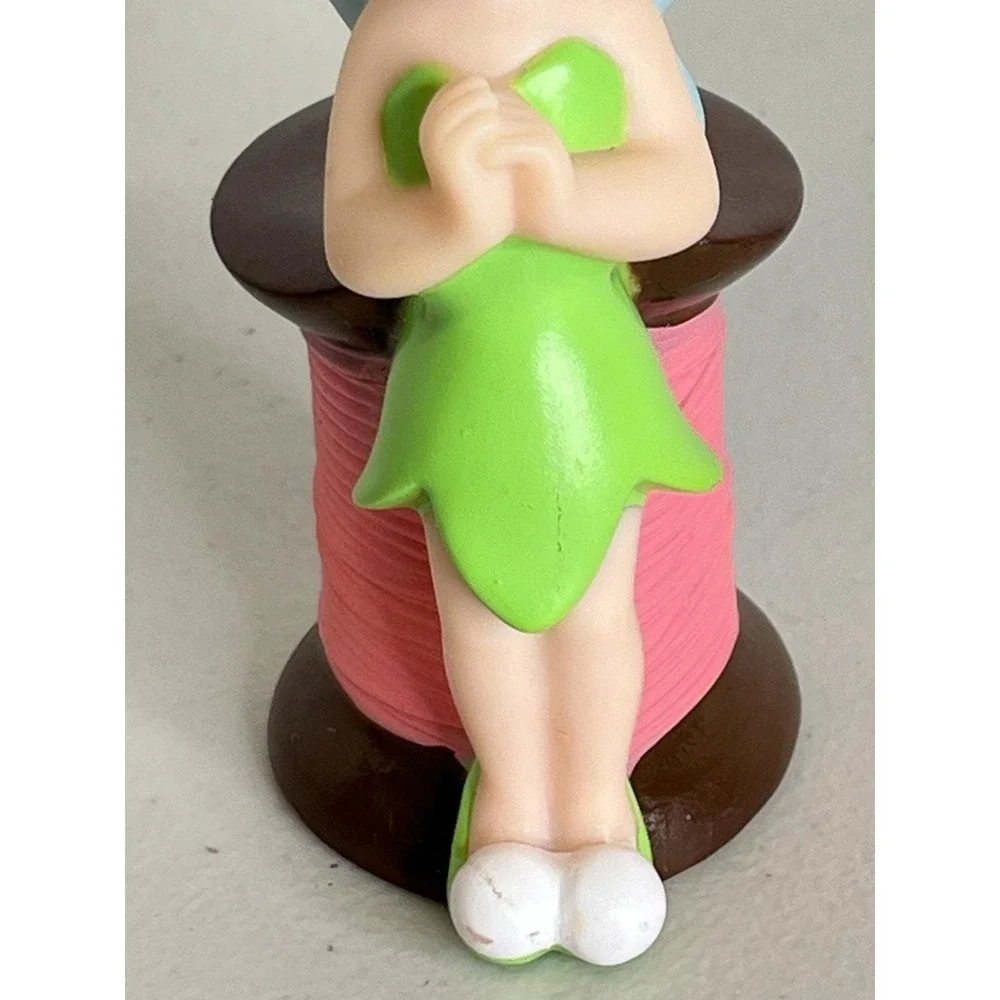 Disney‎ Parks Exclusive Bath  Toy Tinkerbell On Spool of Thread Figure 5